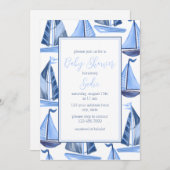 Babydusche für einen Jungen Einladung (Vorne/Hinten)