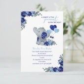 Babydusche für Elefanten, Bücher für Baby Begleitkarte (Stehend Vorderseite)