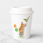 Babydusche für Elefanten Pappbecher (Rückseite)