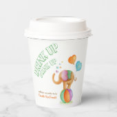 Babydusche für Elefanten Pappbecher (Vorderseite)