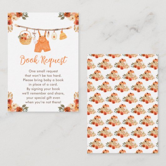 Babydusche für Herbst-Kleidung Begleitkarte (Vorne/Hinten)