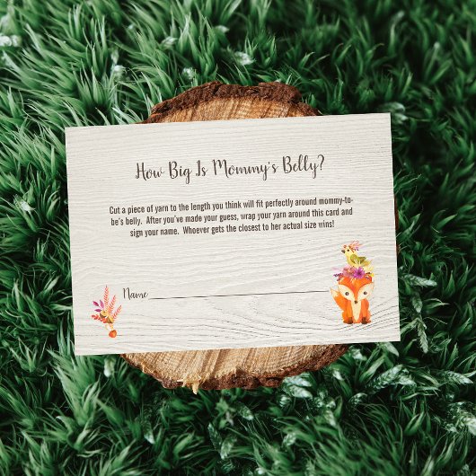 Babydusche für Herbst-Waldtiere Mama Begleitkarte