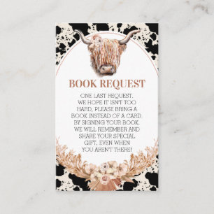 Babydusche für Hochland-Kuh-Print Visitenkarte