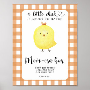 Babydusche für Hühner - Momosa Bar Poster