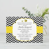 Babydusche für Hummeln, begeistert Einladung (Stehend Vorderseite)