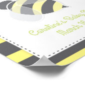 Babydusche für Hummeln Begrüßungszeichen Poster (Ecke)