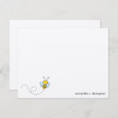 Babydusche für Hummeln Vielen Dank. Mitteilungskarte (Vorne/Hinten)