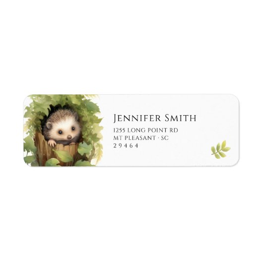 Babydusche für Igel mit Wasserfarbe (Vorne)