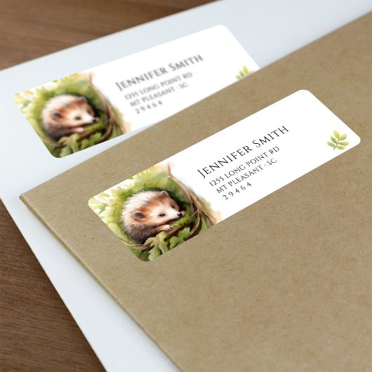 Babydusche für Igel mit Wasserfarbe