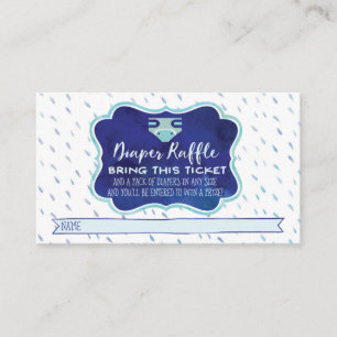 Babydusche für junge Blue-Diaper-Raffelkarten Begleitkarte