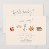 Babydusche für Kaninchen Einladung (Vorne/Hinten)