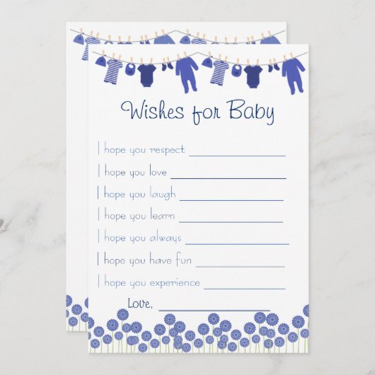 Babydusche für Kinder Einladung (Vorne/Hinten)