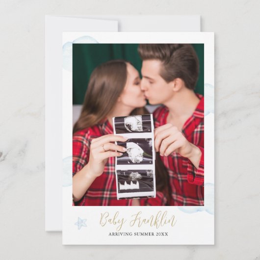 Babydusche für Kleinkinder abwarten per Mail Foto Einladung (Rückseite)