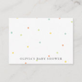 Babydusche für Kleinkinder - Buchungsanfrage Begleitkarte (Rückseite)