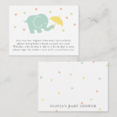 Babydusche für Kleinkinder - Buchungsanfrage Begleitkarte (Vorne/Hinten)