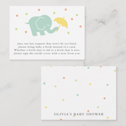 Babydusche für Kleinkinder - Buchungsanfrage Begleitkarte (Vorne/Hinten)