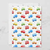 Babydusche für Kraftfahrzeuge Einladung (Rückseite)