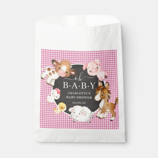 Babydusche für Landtiere - Beutel Geschenktütchen (Vorderseite)