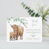 Babydusche für Landtiere Dankeskarte (Stehend Vorderseite)