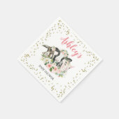 Babydusche für Landtiere Serviette (Ecke)