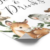 Babydusche für Landtiere Unterschrift für Lebensmi Poster (Ecke)