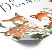 Babydusche für Landtiere Unterschrift für Lebensmi Poster (Ecke)