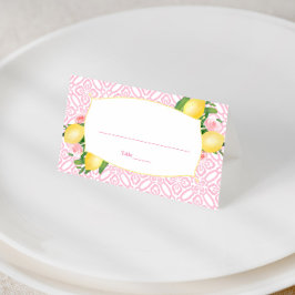 Babydusche für Mädchen, hübsch, rosa und weiße Zit Platzkarte