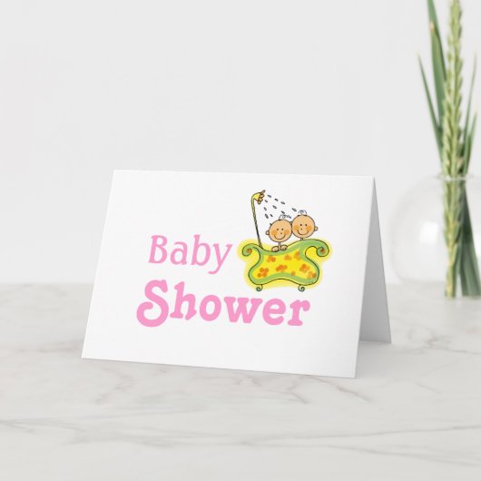 Babydusche für Mädchen Karte (Vorderseite)