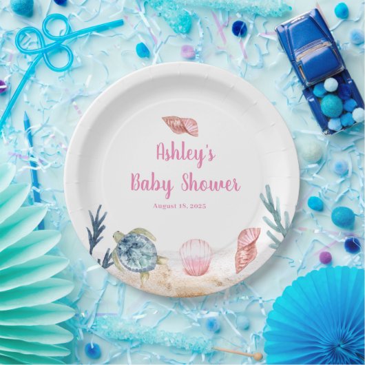 Babydusche für Mädchen Pappteller (Party)
