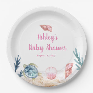 Babydusche für Mädchen Pappteller
