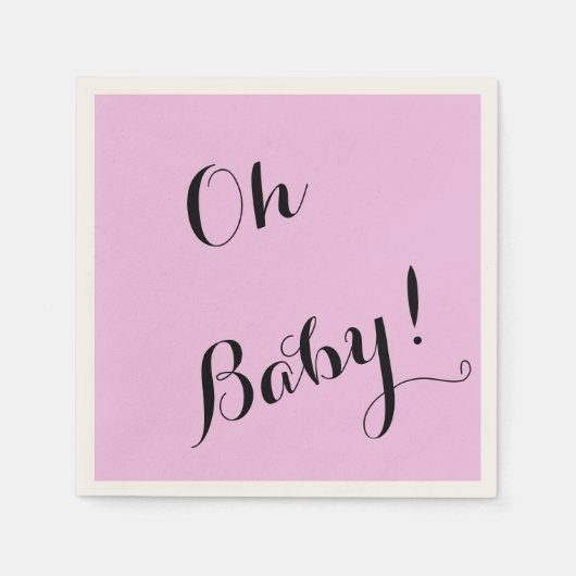 Babydusche für Mädchen Serviette (Vorderseite)