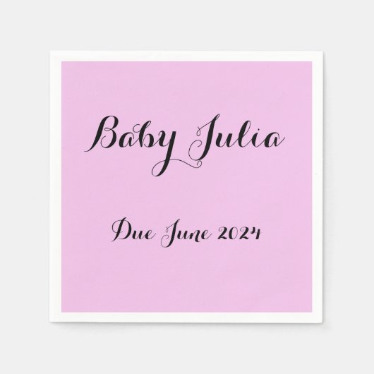 Babydusche für Mädchen Serviette (Vorderseite)