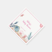 Babydusche für Mädchen Serviette (Ecke)