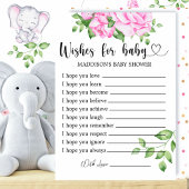 Babydusche für Mädchen Wünsche für eine Babykarte