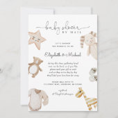 Babydusche für männliche Geschlechter mit neutrale Einladung (Vorderseite)