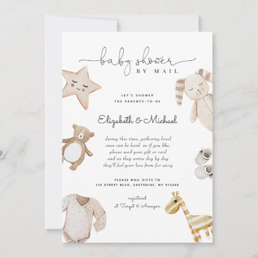 Babydusche für männliche Geschlechter mit neutrale Einladung (Vorderseite)