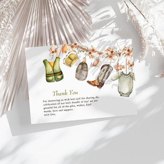 Babydusche für männliche Jungfische Dankeskarte