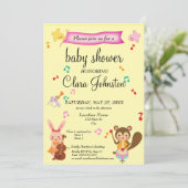 Babydusche für männliche neutrale männliche Tiere Einladung (Stehend Vorderseite)