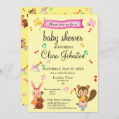 Babydusche für männliche neutrale männliche Tiere Einladung (Vorne/Hinten)