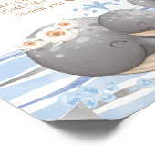 Babydusche für männliche Wale Windeln Windelwindel Poster (Ecke)