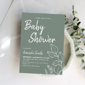 Babydusche für Minimalistische Babys Einladung