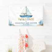 Babydusche für Nautic Boat Boy Begrüßung Hintergru Banner (Insitu)