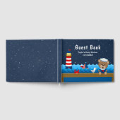 Babydusche für Nautic Boy Bear Red und Navy Gästebuch (Voll)