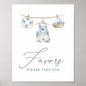 Babydusche für Nautic Boy Lieblingsunterschrift Poster (Vorne)