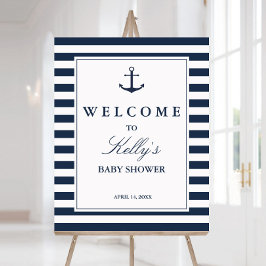 Babydusche für Nautical Anchor Begrüßungszeichen Poster