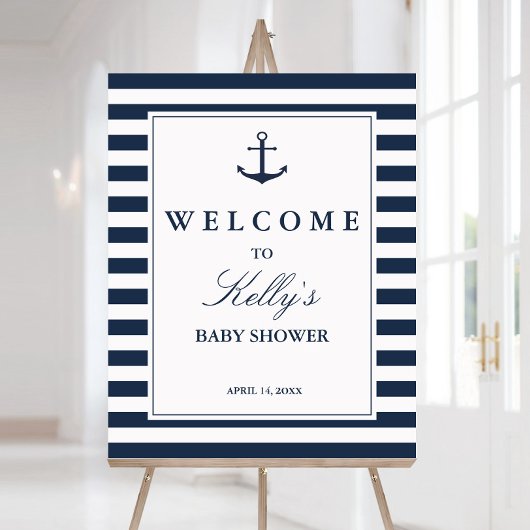 Babydusche für Nautical Anchor Begrüßungszeichen Poster