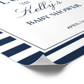 Babydusche für Nautical Anchor Begrüßungszeichen Poster (Ecke)