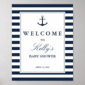 Babydusche für Nautical Anchor Begrüßungszeichen Poster (Vorne)