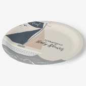 Babydusche für Nautical Boat Pappteller (Schrägansicht)