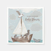 Babydusche für Nautical Boat Serviette (Vorderseite)